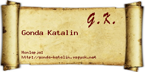 Gonda Katalin névjegykártya